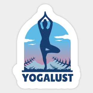 Yogalust Pose Silhouette Sticker